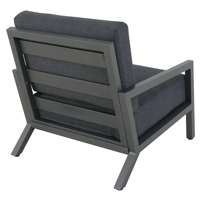 Sunfun Maja Sillón de conjunto - An x Pr x Al: 76,5 x 85 x 76,5 cm, Antracita - Vista trasera