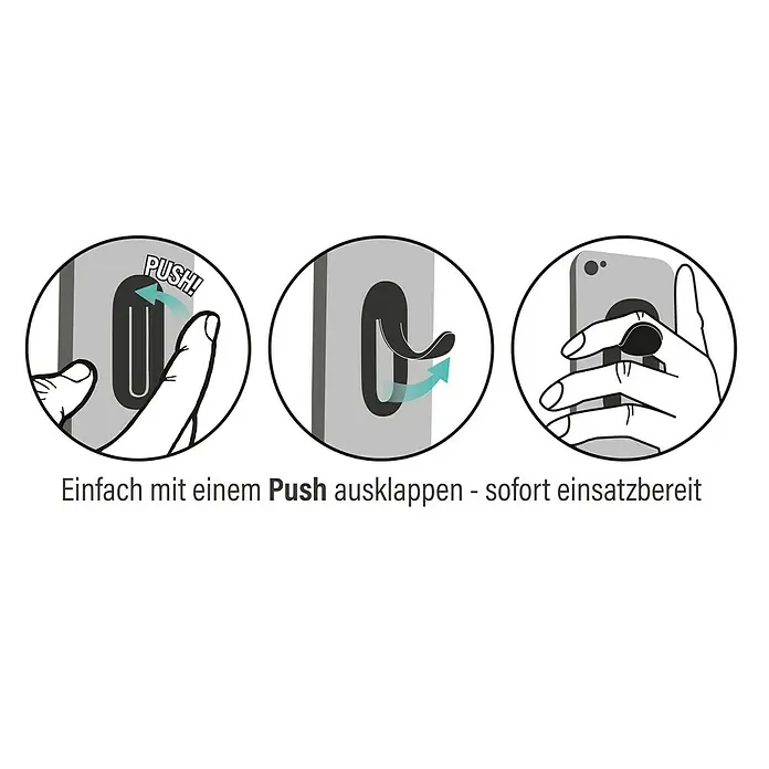 Smartphone-Halter Flapgrip - Schwarz
