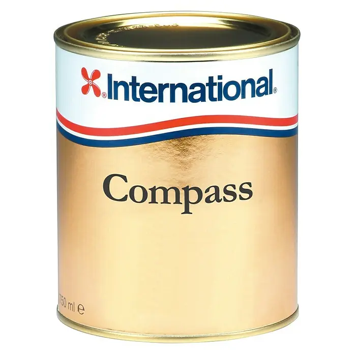 International Klarlack Compass - Bernstein, 750 ml, Hochglänzend, Geeignet für: Ölige/fetthaltige Hartholzsorten - Vorderansicht