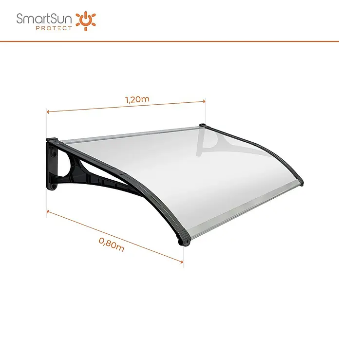 SmartSun Marquesina para puerta Evoke - 80 x 120 x 23,5 cm