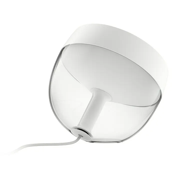 Philips Hue LED-Tischleuchte - 8,2 W, Weiß, Transparent, Höhe: 19,4 cm - Diagonale Ansicht