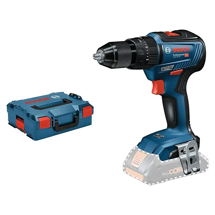 Bosch Professional Accuschroefboormachine - 18 V, Excl. accu, 0 tpm - 1.800 tpm - Diagonaal zicht