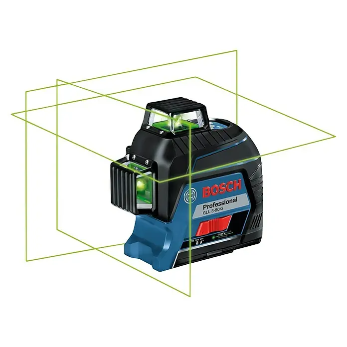 Bosch Professional Linienlaser GLL 3-80 G - Max. Arbeitsbereich: 30 m - Diagonale Ansicht
