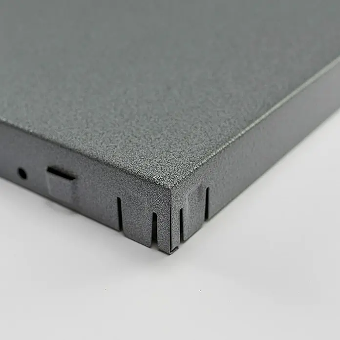 Steckregal - L x B x H: 100 x 50 x 200 cm, Traglast: 70 kg/Boden, Verzinkt, Graphit - Detailaufnahme