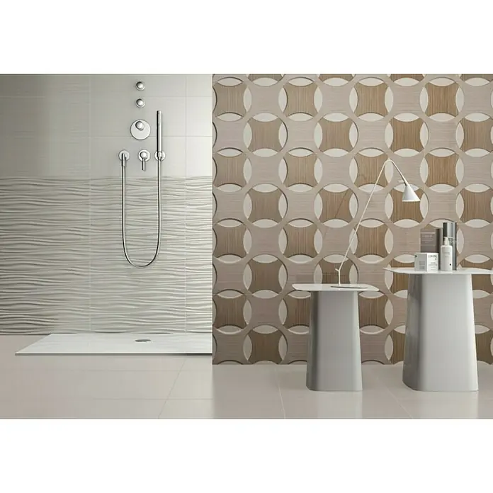 La Platera Zidna pločica Swing Wood - 25 x 60 cm, Kremasto, Valovito - Živopisni prikaz