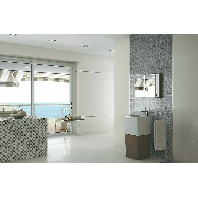 Azteca Smart Lux 60 Porculanska pločica - 60 x 60 cm, Bijele boje, Glazirano - Živopisni prikaz