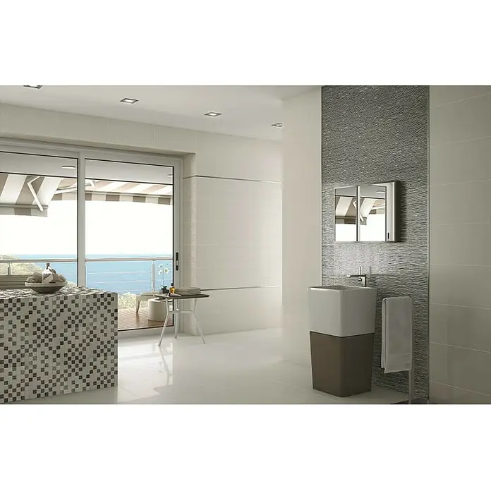 Azteca Smart Lux 60 Porculanska pločica - 30 x 60 cm, Bijele boje, Glazirano - Živopisni prikaz