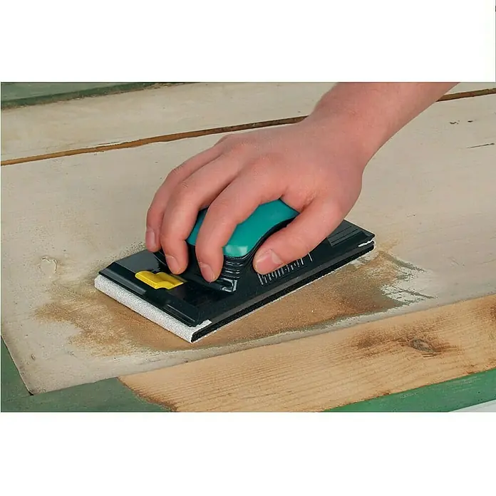 Wolfcraft Lijadora manual - 93 x 230 mm - Producto en uso