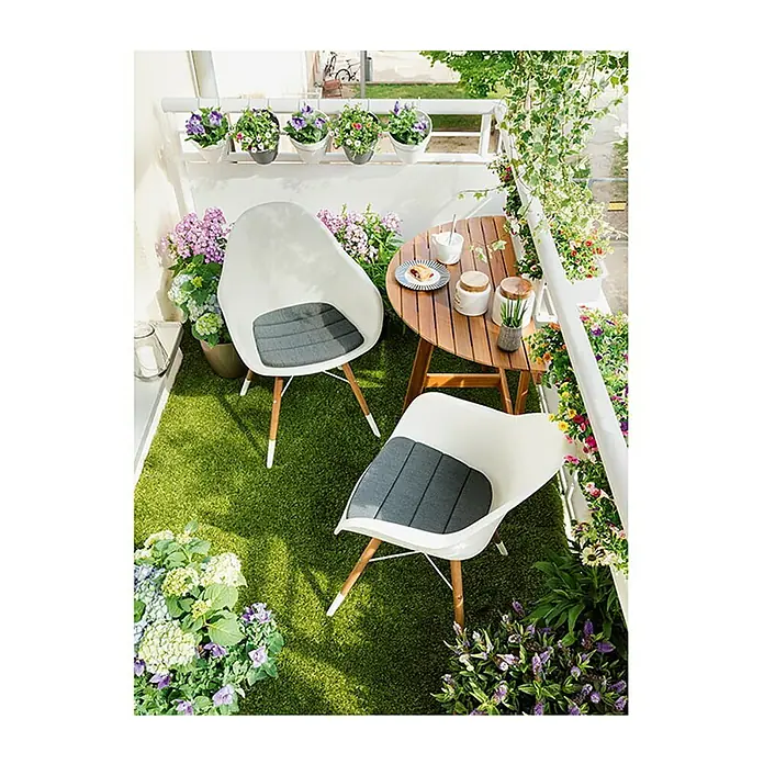 Sunfun Diana Mesa de balcón - 100 x 50 cm, Madera - Foto ambiente