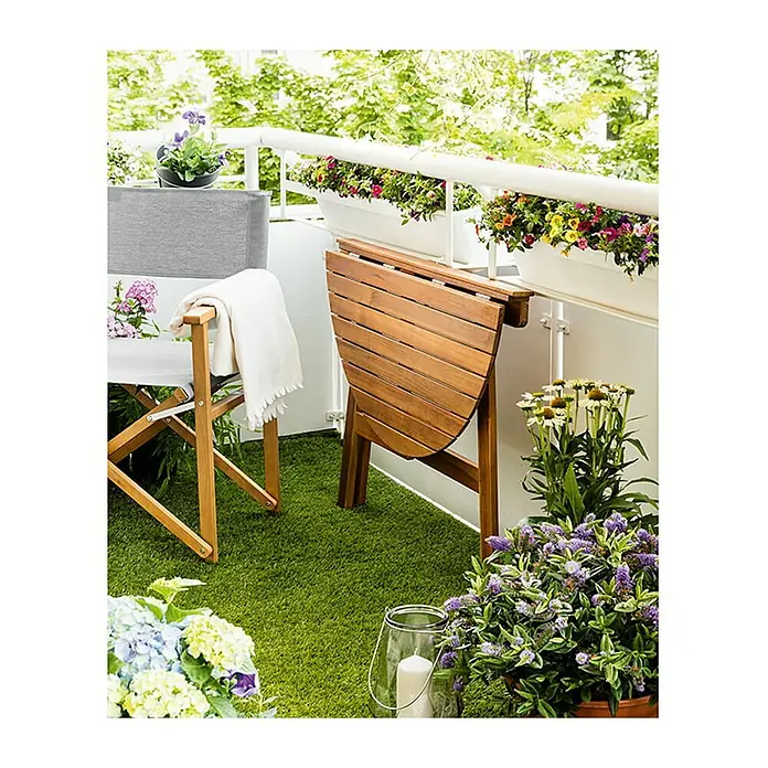 Sunfun Diana Mesa de balcón - 100 x 50 cm, Madera - Foto ambiente