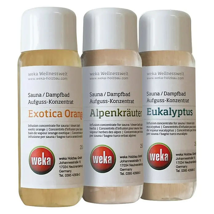 Weka Set koncentrata za saunu - 3 x 250 ml - Pogled sprijeda