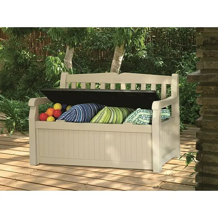 Keter Vrtna klupa - D x Š x V: 140 x 60 x 84 cm, Plastika, Bež-espresso smeđa - Živopisni prikaz