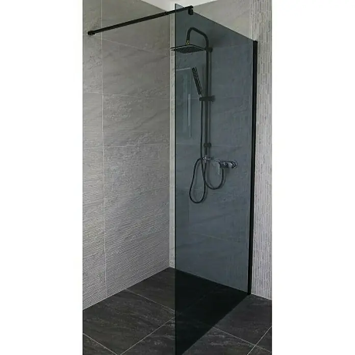 Aquaart Tuš stijena Vetro Black - 90 x 200 cm - Živopisni prikaz