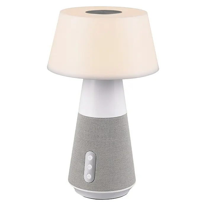Reality Leuchten LED-Tischleuchte DJ - 4 W, Weiß/Silber, Grau - Vorderansicht