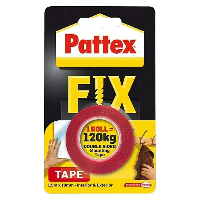 Pattex Montažno ljepilo u traci FIX - 1,5 m - Pogled sprijeda
