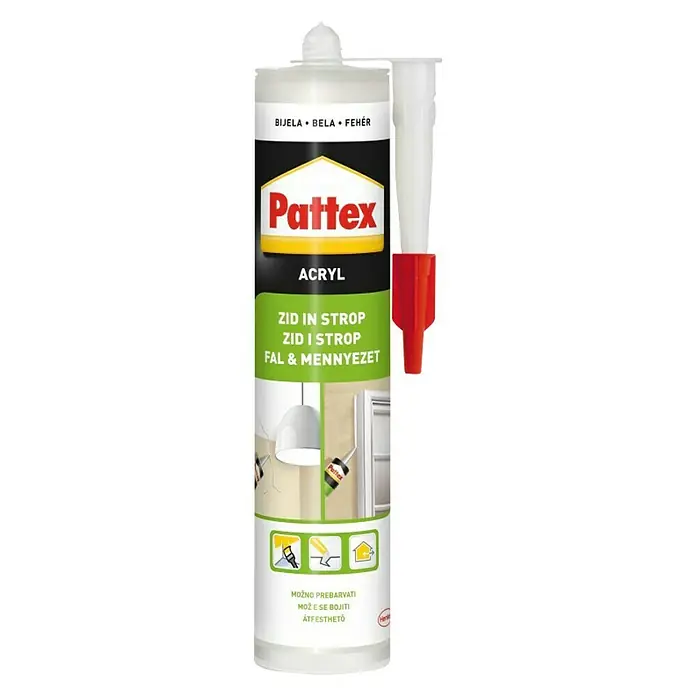 Pattex Akril - Bijele boje, 280 ml - Pogled sprijeda