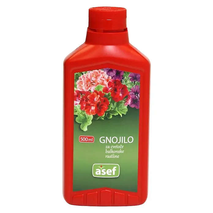 Asef Tekuće gnojivo za cvatuće balkonsko i vrtno bilje - 500 ml - Pogled sprijeda
