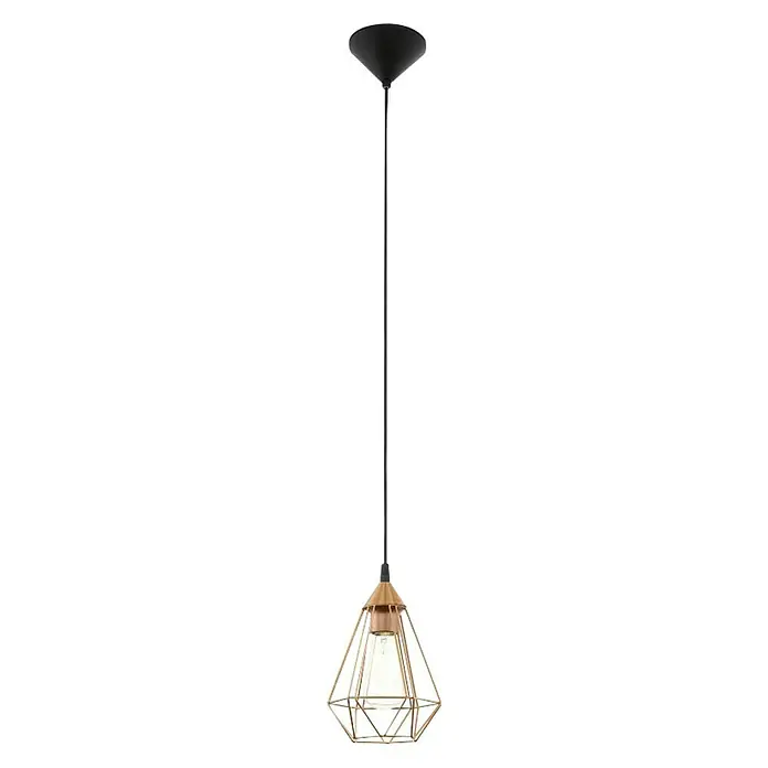 Eglo Tarbes Visilica - 60 W, Bakar-crna, E27 - Pogled sprijeda