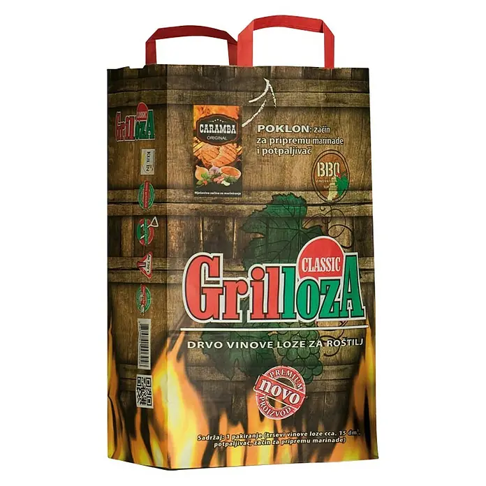 Drvo za potpaljivanje Grilloza Classic - 5 kg - Dijagonalni pogled