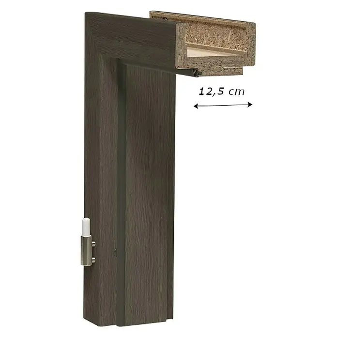 Geta Door Dovratnik Aperto Cappuccino GA44 - Š x V: 850 x 2.000 mm, Širina zida: 12,5 cm, DIN lijevo, Smeđe boje - Dijagonalni pogled