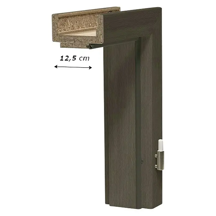 Geta Door Dovratnik Aperto Cappuccino GA44 - Š x V: 650 x 2.000 mm, Širina zida: 12,5 cm, DIN desno, Smeđe boje - Dijagonalni pogled