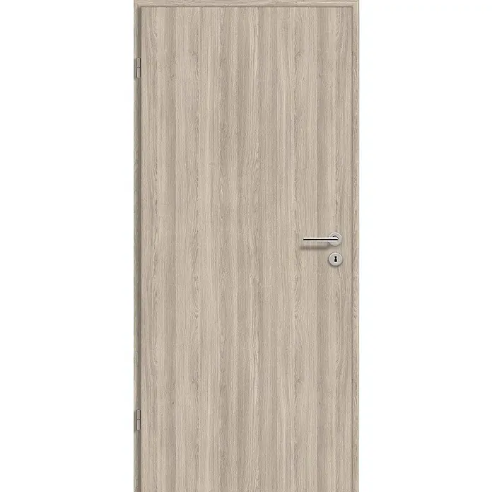 Geta Door Sobna vrata Lamineo GLN38 - D x Š x V: 39 x 650 x 2.000 mm, DIN lijevo, Srebrni hrast - Pogled sprijeda