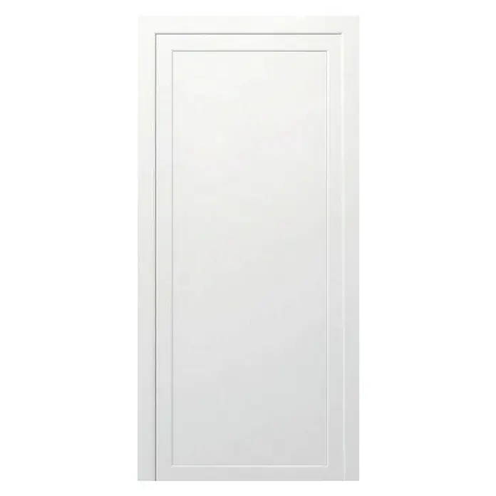 PVC ulazna vrata KF01 Gospić - D x Š x V: 60 x 980 x 1.980 mm, DIN desno, Bijele boje - Pogled sprijeda