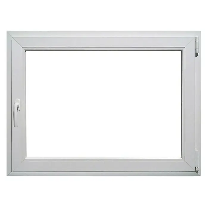 PVC prozor s kvakom - Š x V: 80 x 60 cm, DIN desno, Bijele boje - Pogled sprijeda