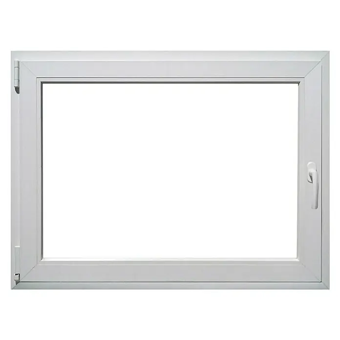 PVC prozor s kvakom - Š x V: 80 x 60 cm, DIN lijevo, Bijele boje - Pogled sprijeda