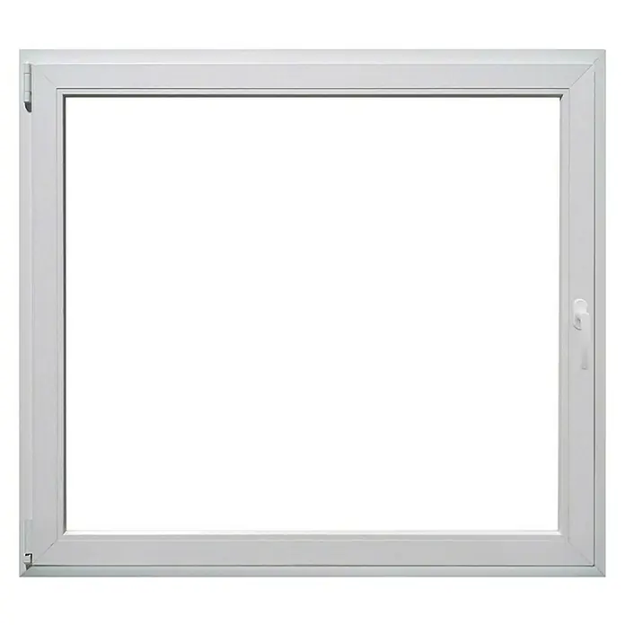 PVC prozor s kvakom - Š x V: 100 x 90 cm, DIN lijevo, Bijele boje - Pogled sprijeda
