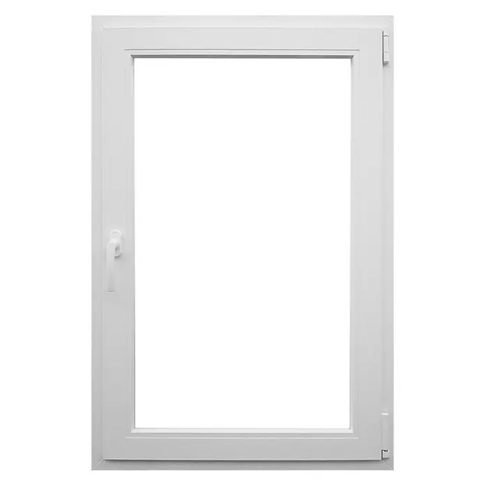 PVC prozor s kvakom - Š x V: 80 x 120 cm, DIN desno, Bijele boje - Pogled sprijeda