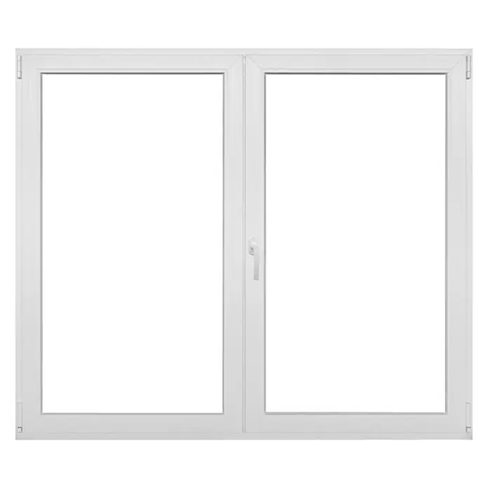 Dvostruki prozor s kvakom - Š x V: 140 x 120 cm, DIN desno, Bijele boje - Pogled sprijeda