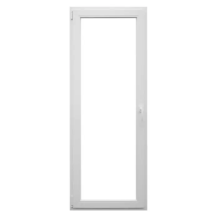 Balkonska vrata - Š x V: 80 x 210 cm, DIN lijevo, Bijele boje, 58 mm - Pogled sprijeda