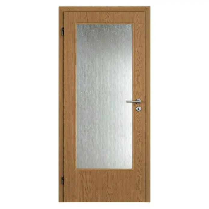 Doornite Sobna vrata sa staklom - D x Š x V: 39 x 750 x 2.000 mm, DIN lijevo, Hrast - Pogled sprijeda