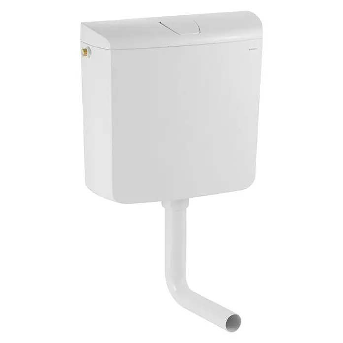 Geberit Vodokotlić AP 110 - Bijele boje, Volumen ispiranja: 6 - 9 l, 13,5 x 41 x 39 cm - Dijagonalni pogled