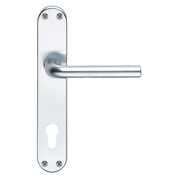 Set kvaka za vrata Everest - Aluminij, Srebrne boje - Pogled sprijeda