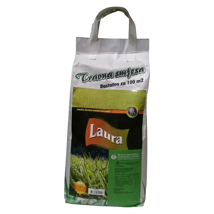 Sjeme za travu Laura - 2,5 kg, 100 m² - Pogled sprijeda