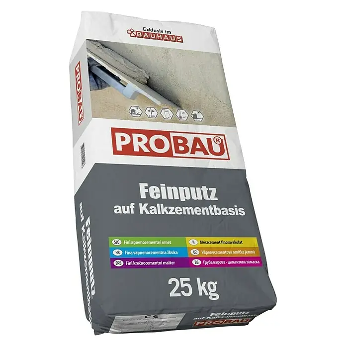 Probau Fina žbuka - Sive boje, 25 kg - Dijagonalni pogled
