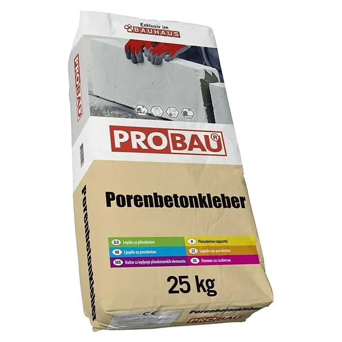 Probau Ljepilo za porobeton - 25 kg, Jednokomponentno - Dijagonalni pogled