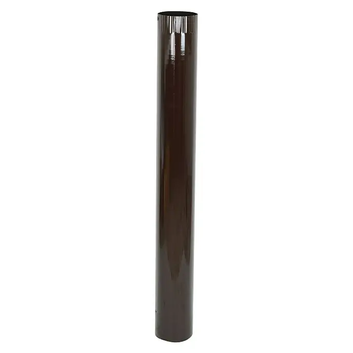 Dimovodna cijev - Ø x D: 120 x 1.000 mm, Čelik, Crne boje - Pogled sprijeda