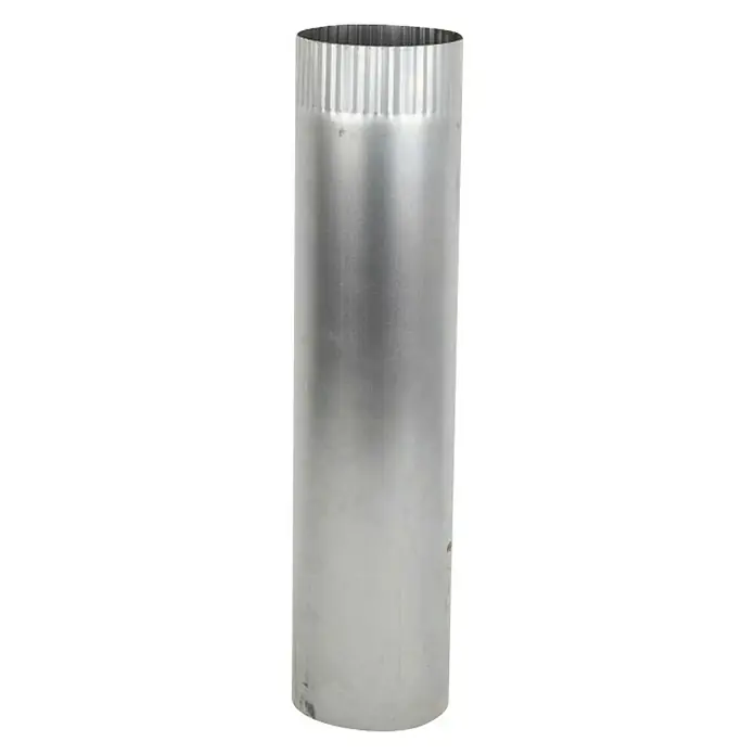 Dimovodna cijev - Ø x D: 120 x 1.000 mm, Srebrnosive boje - Pogled sprijeda