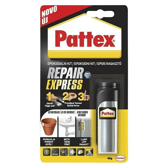 Pattex Dvokomponentni kit Repair Express - 48 g, Prozirno - Pogled s gornje strane