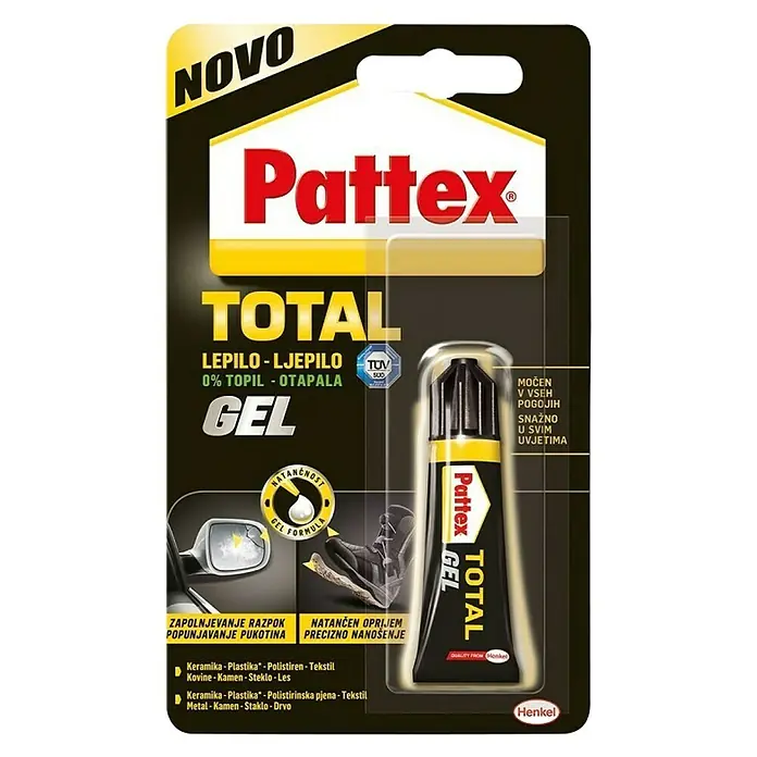 Pattex Univerzalno ljepilo Total - Prozirno, 8,2 g, Gelasto - Pogled s gornje strane