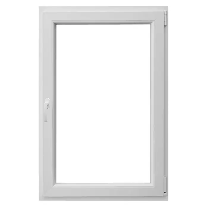 PVC prozor s kvakom - Š x V: 60 x 90 cm, DIN desno, Bijele boje - Pogled sprijeda