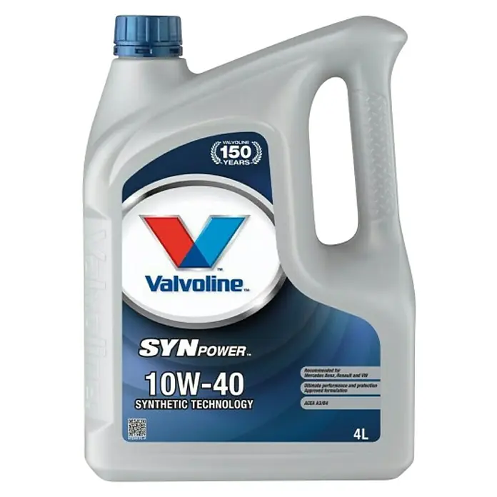 Valvoline Motorno ulje SynPower SAE 10W40 - 4 l - Pogled sprijeda