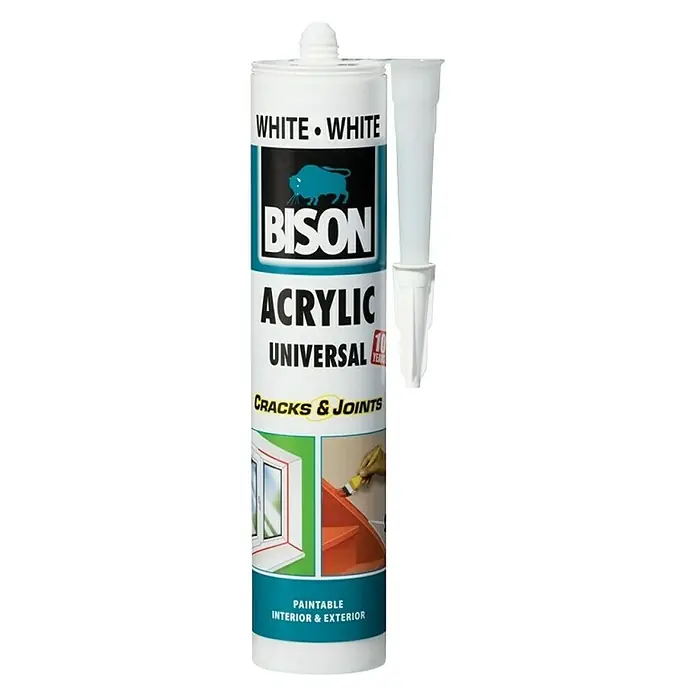 Bison Akrilno brtvilo univerzalno - 300 ml, Bijele boje - Pogled sprijeda