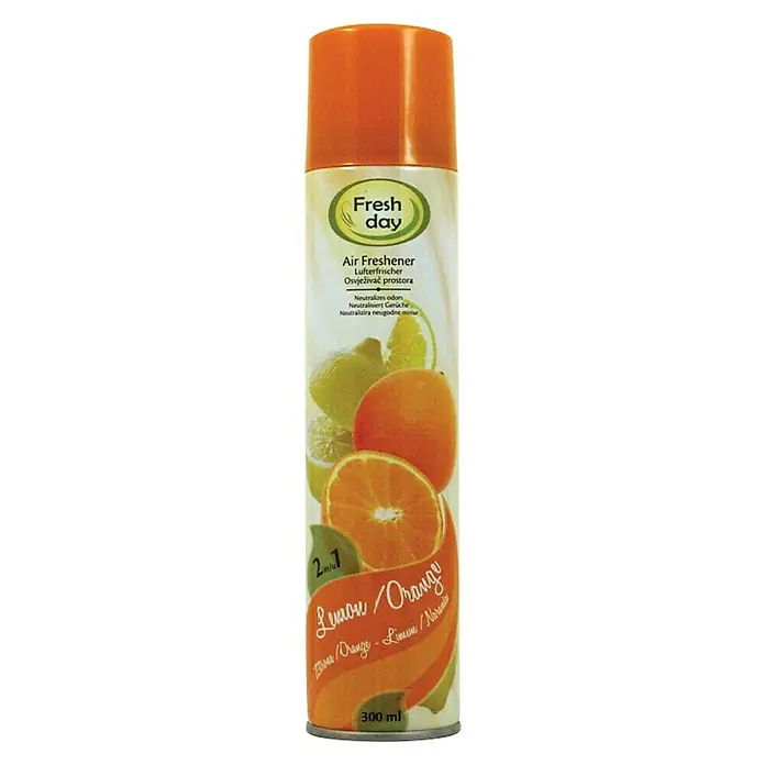 Osvježivač prostora u spreju Fresh day - Lemon & Orange, 300 ml - Pogled sprijeda