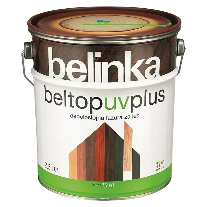 Lazura za zaštitu drva Belinka Beltop UV plus - Boja: Bezbojno, 2,5 l - Pogled sprijeda