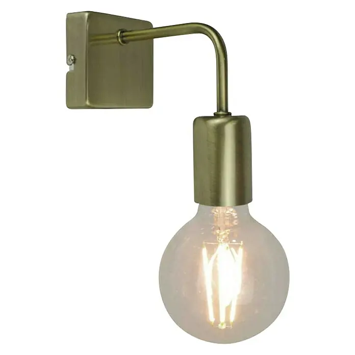 Ferotehna Zidna svjetiljka Oxford - 60 W, D x Š x V: 160 x 80 x 150 mm, Mjed, E27 - Dijagonalni pogled