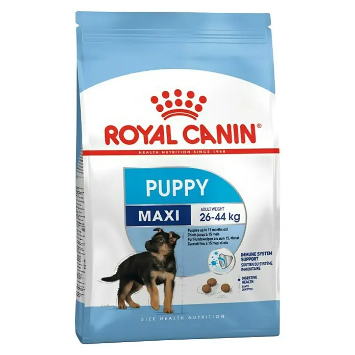 Royal Canin Suha hrana za pse SHN Maxi Puppy - Analitički sastavni dijelovi: Sirove bjelančevine 30%, sirova ulja i masti 16%, sirova vlaknina 2.6%, NFE 34.2% - Pogled sprijeda